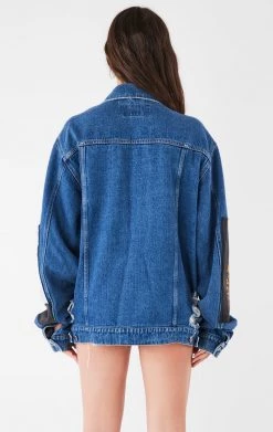 FURST OF A KIND VINTAGE PATCHWORK STUDDED DENIM JACKET