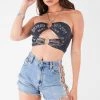FURST OF A KIND VINTAGE CUT OUT CHAIN HALTER TOP