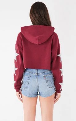 FURST OF A KIND VINTAGE STAR PATCH CROPPED HOODIE