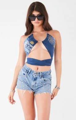 FURST OF A KIND VINTAGE CHAIN NECK WRAP TOP 8 FURST OF A KIND VINTAGE CHAIN NECK WRAP TOP