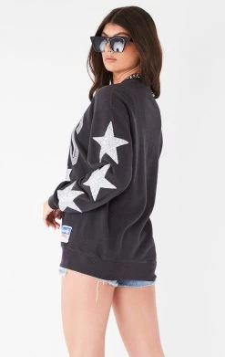 FURST OF A KIND VINTAGE SILVER STAR PATCH SWEATSHIRT