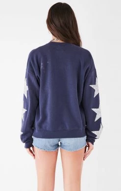FURST OF A KIND VINTAGE COLLEGE VINTAGE SILVER STAR PATCH SWEATSHIRT