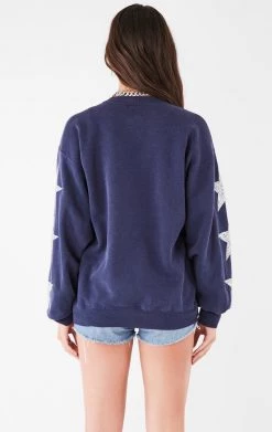 FURST OF A KIND VINTAGE STARS VINTAGE SILVER STAR PATCH SWEATSHIRT