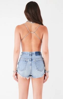 FURST OF A KIND VINTAGE WATERFALL CHAIN BRA TOP