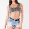 FURST OF A KIND FESTIVAL VINTAGE CROPPED TANK WITH BODY CHAIN