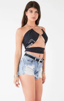 FURST OF A KIND VINTAGE CHAIN NECK WRAP TOP FESTIVAL 8 FURST OF A KIND VINTAGE CHAIN NECK WRAP TOP FESTIVAL