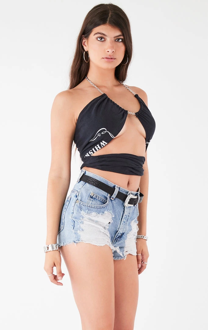 FURST OF A KIND VINTAGE CHAIN NECK WRAP TOP FESTIVAL 5 FURST OF A KIND VINTAGE CHAIN NECK WRAP TOP FESTIVAL