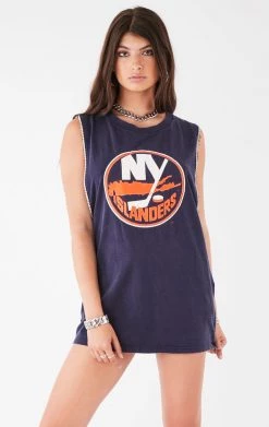 FURST OF A KIND VINTAGE RHINESTONE TRIM SLEEVELESS TEE