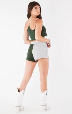 FURST OF A KIND VINTAGE CHAINS VINTAGE ONE SHOULDER DOUBLE CHAIN SHORT SET 7 FURST OF A KIND VINTAGE CHAINS VINTAGE ONE SHOULDER DOUBLE CHAIN SHORT SET