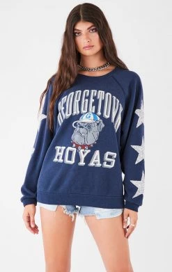 FURST OF A KIND VINTAGE COLLEGE VINTAGE SILVER STAR PATCH SWEATSHIRT