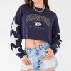 FURST OF A KIND VINTAGE STAR PATCH CROPPED SWEATSHIRT