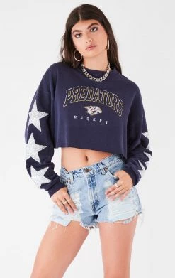 FURST OF A KIND VINTAGE STAR PATCH CROPPED SWEATSHIRT