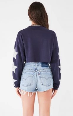 FURST OF A KIND VINTAGE STAR PATCH CROPPED SWEATSHIRT