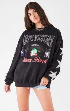 FURST OF A KIND VINTAGE COLLEGE VINTAGE SILVER STAR PATCH SWEATSHIRT