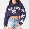 FURST OF A KIND VINTAGE STAR PATCH CROPPED HOODIE