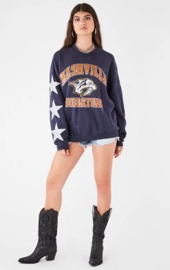 FURST OF A KIND VINTAGE SILVER STAR PATCH SWEATSHIRT