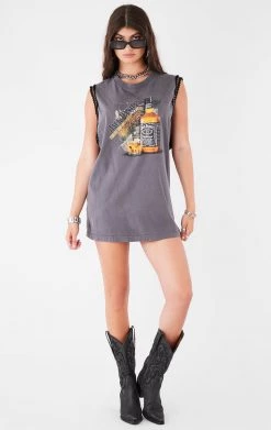 FURST OF A KIND VINTAGE CHAIN TRIM SLEEVELESS TEE VINTAGE CHAINS