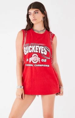 FURST OF A KIND VINTAGE PINS VINTAGE SAFETY PIN SLEEVELESS TEE