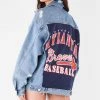 FURST OF A KIND VINTAGE DENIM JACKETS VINTAGE GRAPHIC BACK INSERT DENIM JACKET