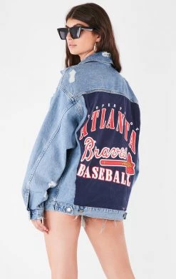 FURST OF A KIND VINTAGE DENIM JACKETS VINTAGE GRAPHIC BACK INSERT DENIM JACKET