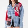 FURST OF A KIND VINTAGE SPLICED PATCHWORK DENIM JACKET VINTAGE DENIM JACKETS