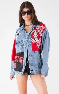 FURST OF A KIND VINTAGE SPLICED PATCHWORK DENIM JACKET VINTAGE DENIM JACKETS