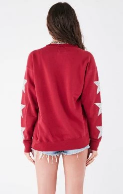 FURST OF A KIND VINTAGE COLLEGE VINTAGE SILVER STAR PATCH SWEATSHIRT