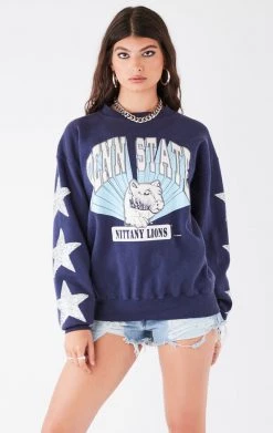 FURST OF A KIND VINTAGE COLLEGE VINTAGE SILVER STAR PATCH SWEATSHIRT