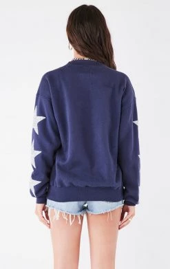 FURST OF A KIND VINTAGE COLLEGE VINTAGE SILVER STAR PATCH SWEATSHIRT