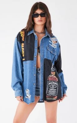 FURST OF A KIND VINTAGE DRINKS VINTAGE PATCHWORK CHAMBRAY