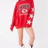 FURST OF A KIND VINTAGE STARS VINTAGE SILVER STAR PATCH SWEATSHIRT