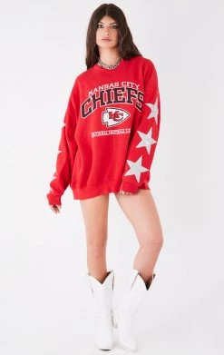 FURST OF A KIND VINTAGE STARS VINTAGE SILVER STAR PATCH SWEATSHIRT