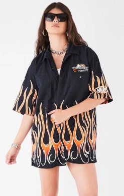 FURST OF A KIND VINTAGE HARLEY SHORT SLEEVE BUTTON DOWN