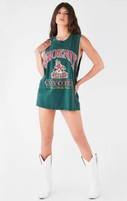 FURST OF A KIND VINTAGE RHINESTONE TRIM SLEEVELESS TEE VINTAGE SPORTS