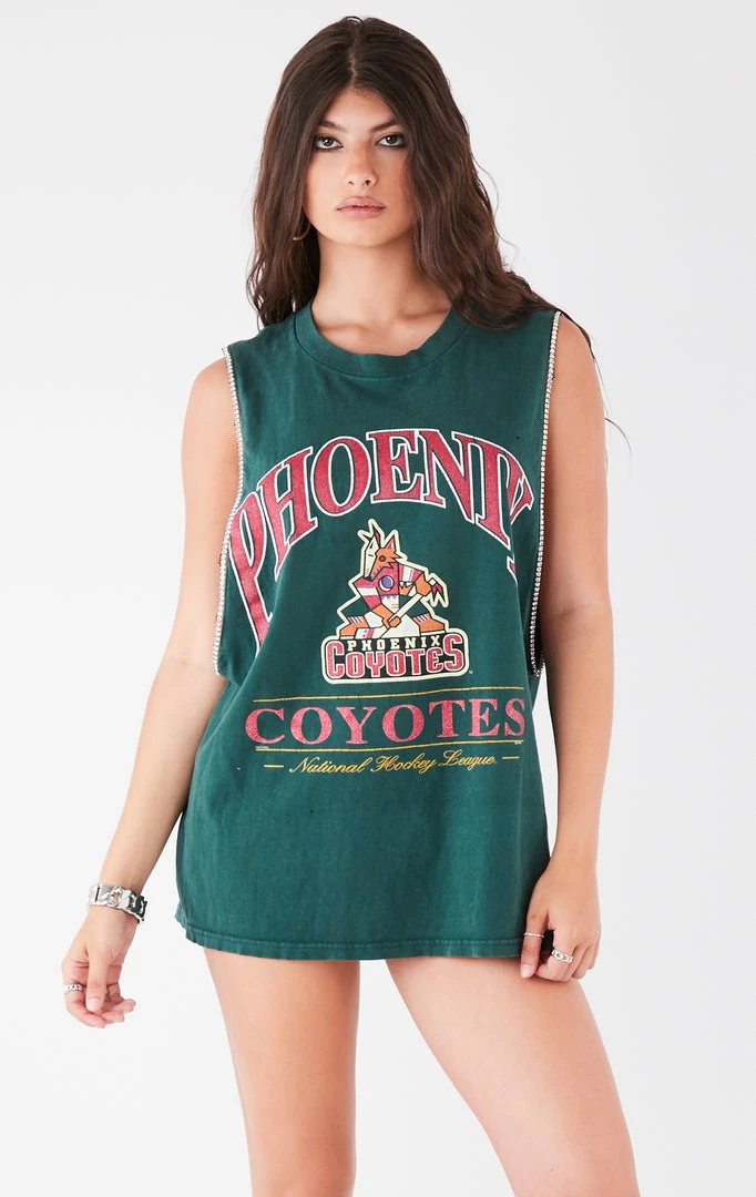 FURST OF A KIND VINTAGE RHINESTONE TRIM SLEEVELESS TEE VINTAGE SPORTS 4 FURST OF A KIND VINTAGE RHINESTONE TRIM SLEEVELESS TEE VINTAGE SPORTS