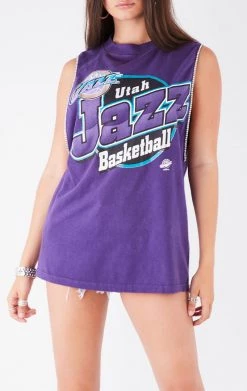 FURST OF A KIND VINTAGE RHINESTONE TRIM SLEEVELESS TEE VINTAGE SPORTS