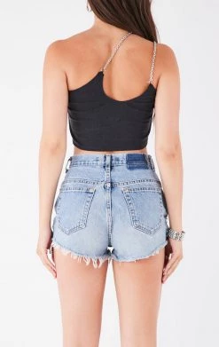 FURST OF A KIND VINTAGE ONE SHOULDER DOUBLE CHAIN STRAP TANK 7 FURST OF A KIND VINTAGE ONE SHOULDER DOUBLE CHAIN STRAP TANK