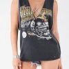 FURST OF A KIND VINTAGE CRISS CROSS RHINESTONE SLEEVELESS TEE VINTAGE NFL