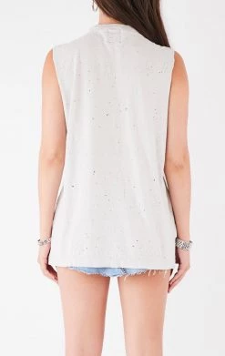 FURST OF A KIND VINTAGE CURVED SAFETY PIN SLEEVELESS TEE