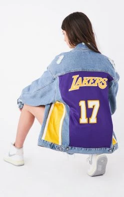 FURST OF A KIND VINTAGE GRAPHIC BACK INSERT DENIM JACKET VINTAGE DENIM JACKETS