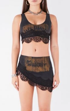 FURST OF A KIND VINTAGE LACE TRIM TANK AND SKIRT SET FESTIVAL