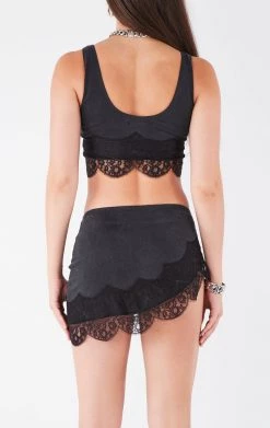 FURST OF A KIND VINTAGE LACE TRIM TANK AND SKIRT SET FESTIVAL