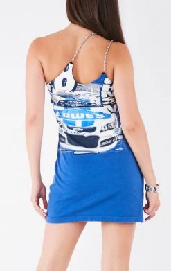 FURST OF A KIND VINTAGE ONE SHOULDER DOUBLE CHAIN STRAP DRESS VINTAGE CHAINS