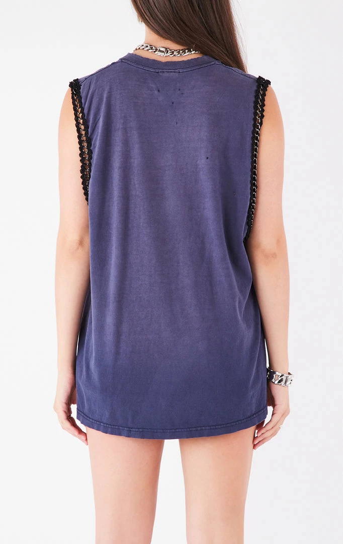 FURST OF A KIND VINTAGE CHAIN TRIM SLEEVELESS TEE VINTAGE CHAINS 4 FURST OF A KIND VINTAGE CHAIN TRIM SLEEVELESS TEE VINTAGE CHAINS