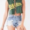 FURST OF A KIND VINTAGE CHAIN LACE UP SLEEVELESS TEE