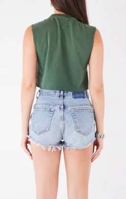 FURST OF A KIND VINTAGE CHAIN LACE UP SLEEVELESS TEE