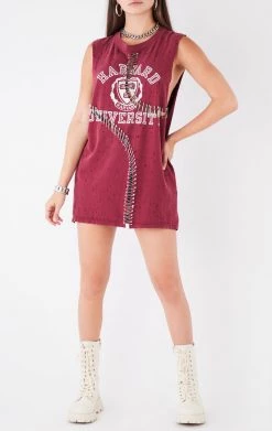 FURST OF A KIND VINTAGE CURVED SAFETY PIN SLEEVELESS TEE