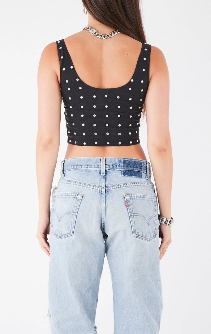 FURST OF A KIND VINTAGE NFL VINTAGE ALLOVER RHINESTONE TANK 4 FURST OF A KIND VINTAGE NFL VINTAGE ALLOVER RHINESTONE TANK