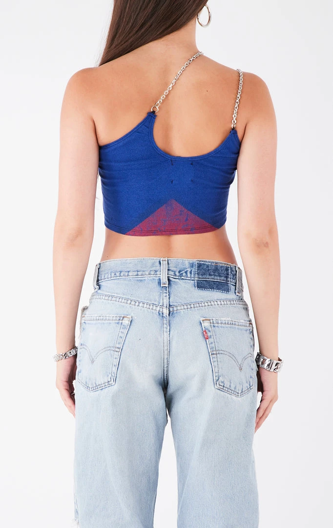 FURST OF A KIND VINTAGE ONE SHOULDER DOUBLE CHAIN STRAP TANK 5 FURST OF A KIND VINTAGE ONE SHOULDER DOUBLE CHAIN STRAP TANK