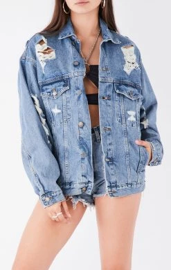 FURST OF A KIND VINTAGE GRAPHIC BACK INSERT DENIM JACKET